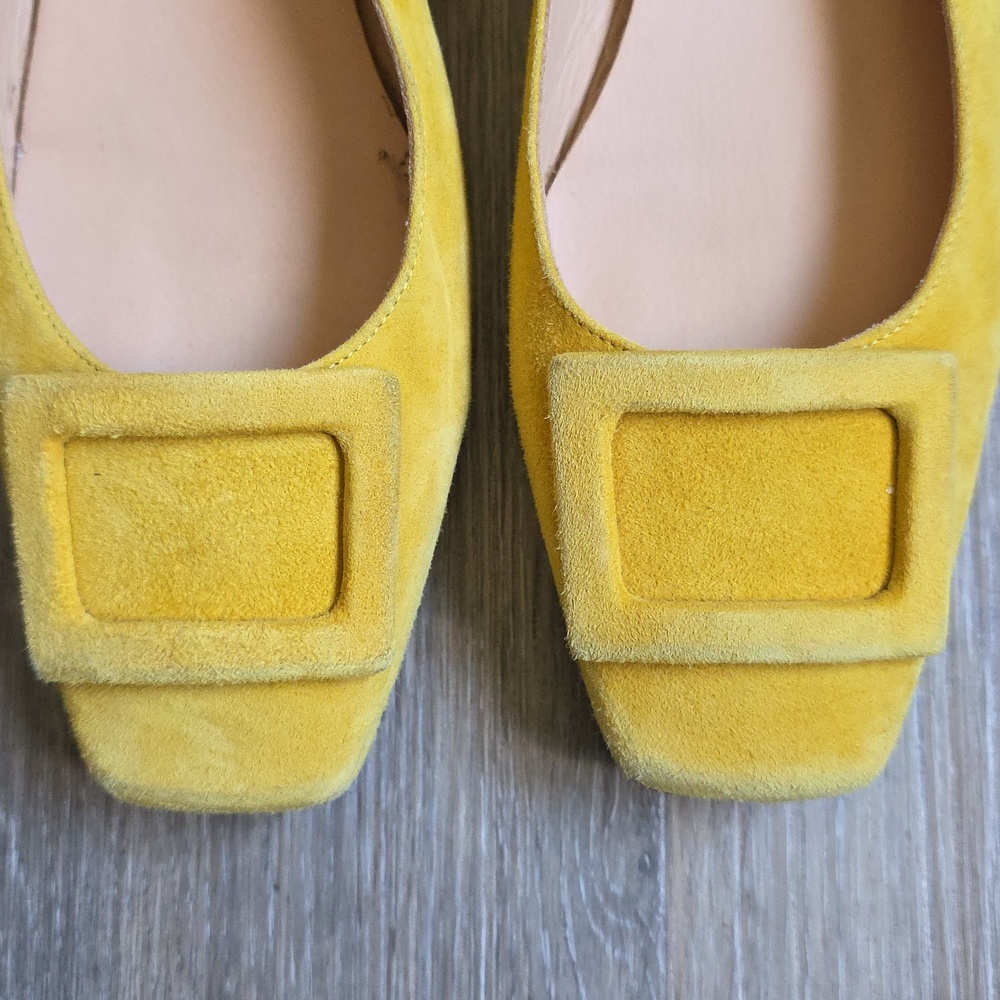 ANN MASHBURN Suede Square-Toe Flats - Picture 2 of 16